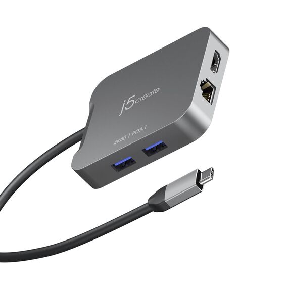 J5CREATE 4K60 ELITE USB-C TRAVEL ADAPTER (JCD3191-N)