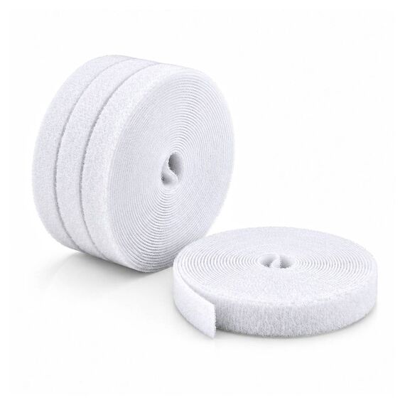 StarTech HKLP1505WH4PK Hook-and-Loop Tie Roll 4-Pack White