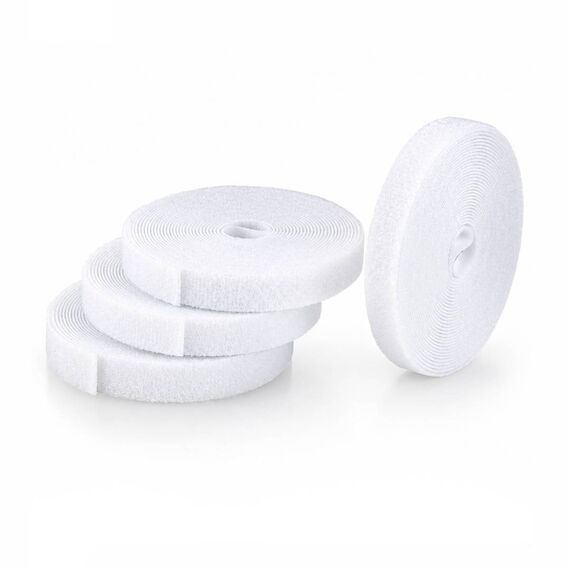 StarTech HKLP1505WH4PK Hook-and-Loop Tie Roll 4-Pack White