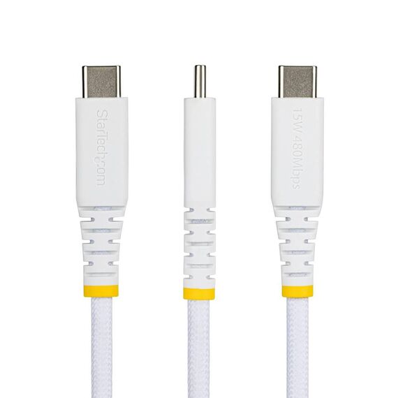 StarTech.com USB-A to USB-C Cable 15W 1m White