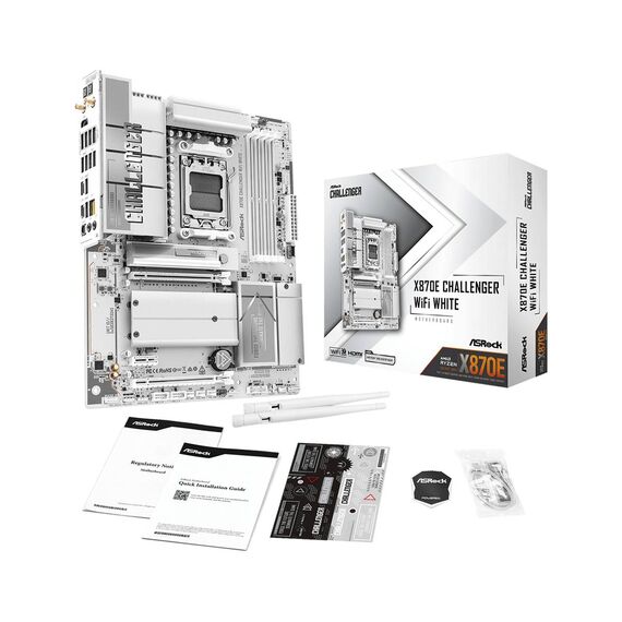 ASRock X870E Challenger WiFi White AM5 ATX DDR5 USB4 Wi-Fi 7