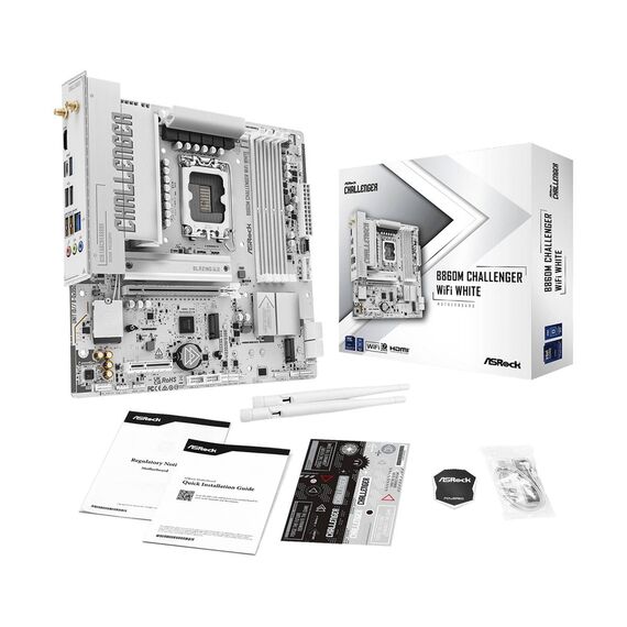 ASRock B860M Challenger WiFi White LGA1851 mATX DDR5 Wi-Fi 7