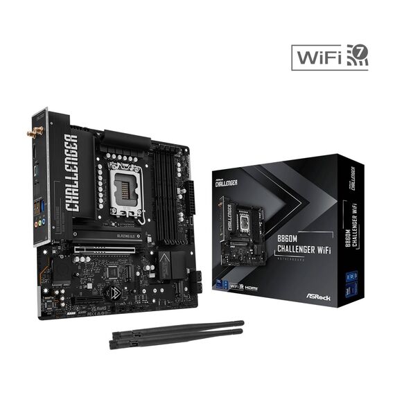 ASRock B860M Challenger WiFi LGA1851 mATX DDR5 Wi-Fi 7