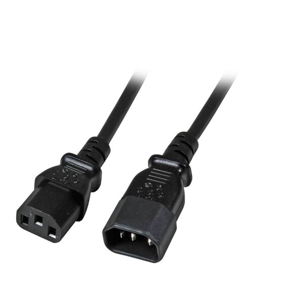 EFB EK503.1 Power Extension Cable C14 to C13 1 m Black