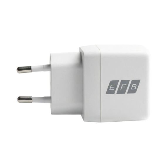 EFB G201A1CE 20W GaN USB-C + USB-A Charger White