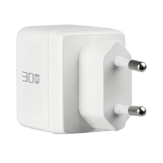EFB G301A1CE 30W GaN USB-C + USB-A Charger White