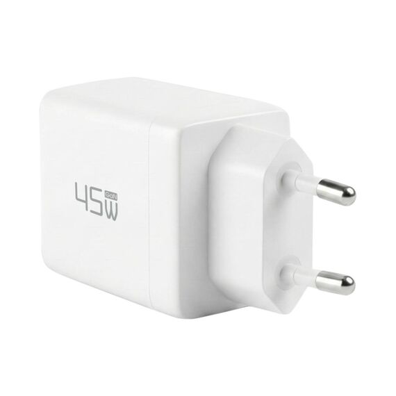 EFB G452CE 45W GaN Dual USB-C Charger with 2 m Cable White