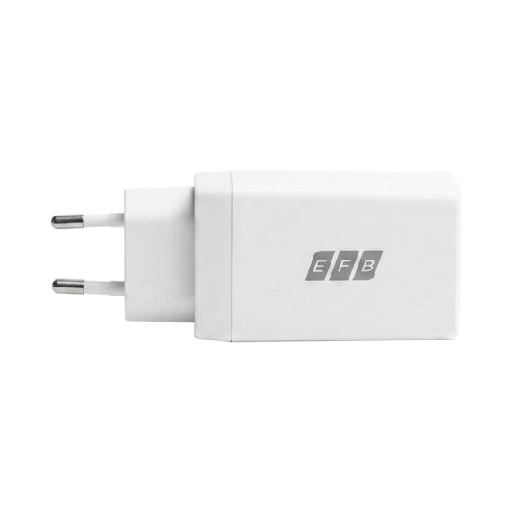 EFB G651A2CE 65W GaN Charger 2x USB-C + USB-A White