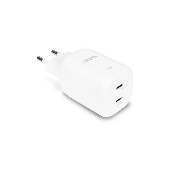 DICOTA D32186 2-Port GaN USB-C Charger 100W White