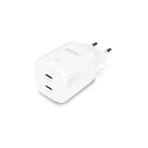DICOTA D32186 2-Port GaN USB-C Charger 100W White