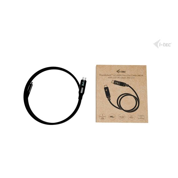 i-tec TB4CBL150CMPRO Thunderbolt 4 Cable 240W LCD 1.5m