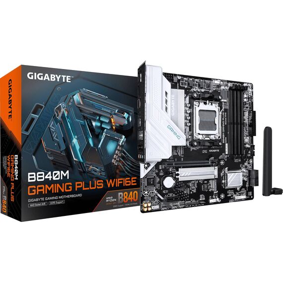 Gigabyte B840M GAMING PLUS WIFI6E AM5 mATX DDR5 White