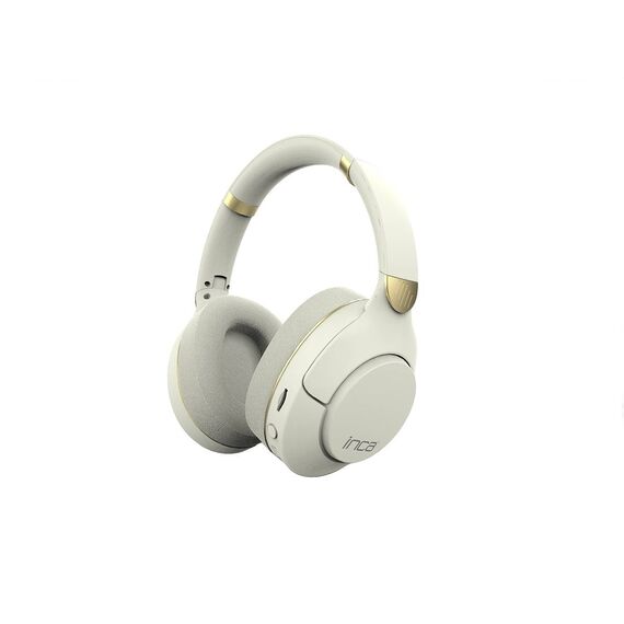 INCA IBK-503B Bluetooth 5.3 Wireless Headphones Cream White