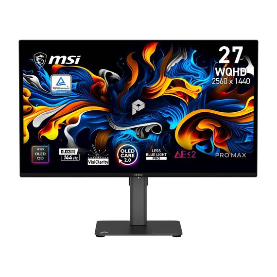 MSI PRO MAX 271QPX14G 27" QHD QD-OLED 144 Hz Monitor