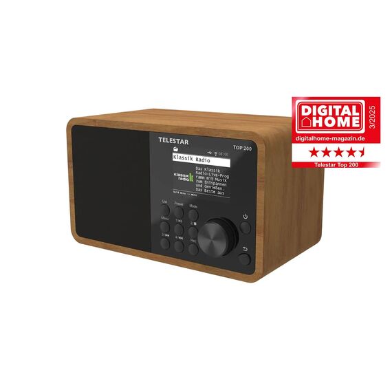 TELESTAR TOP 200 Wood DAB+ Internet Radio Wood