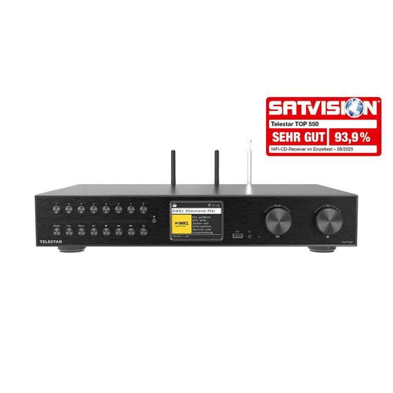 TELESTAR TOP 550 Hi-Fi Receiver DAB+ Internet Radio CD