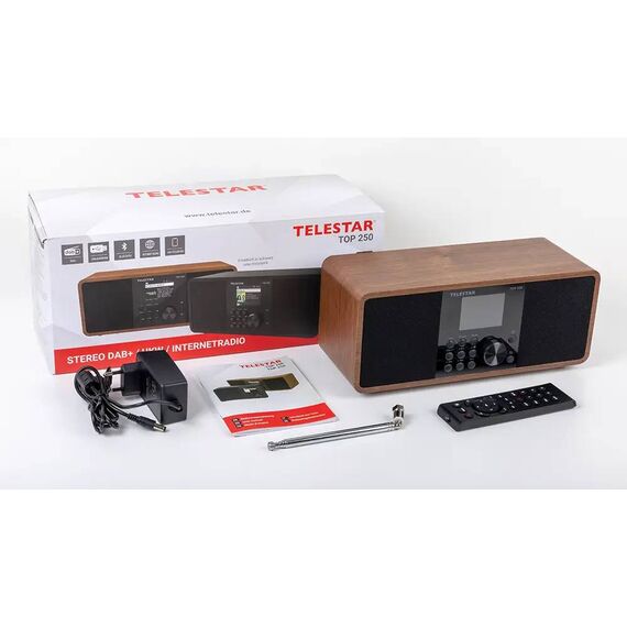 TELESTAR TOP 250 Wood DAB+ Internet Radio Stereo Wood