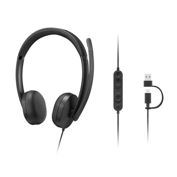 Lenovo Wired VoIP Headset 5000 Teams USB-C and USB-A