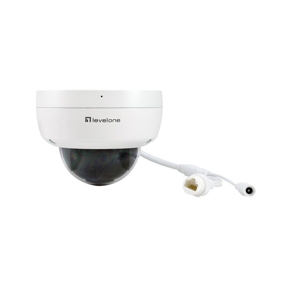 LevelOne FCS-3096 4K Dome PoE Camera, IK10, Mic