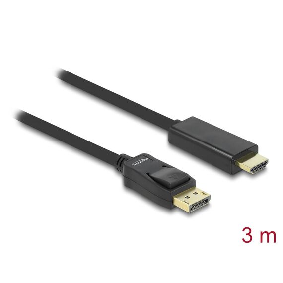 Delock Cable Displayport 1.1 male > High Speed HDMI-A male passive 3 m