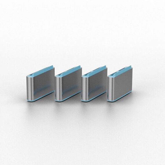 Lindy 40465 USB-C Port Blocker Kit Blue 1 Key 4 Locks