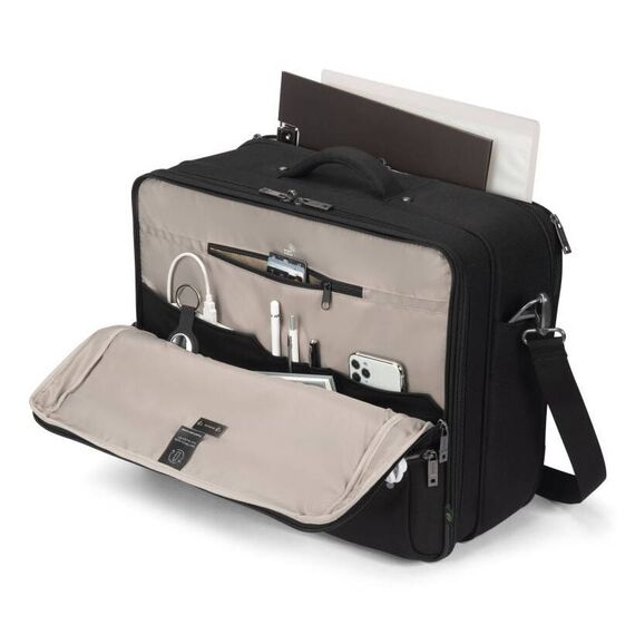 DICOTA Multi Twin FIVE D32164-RPET Black Laptop Bag