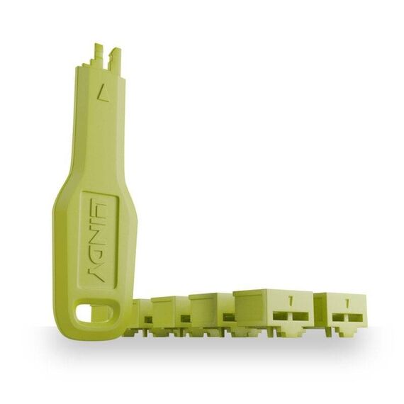 Lindy 47894 RJ45 Port Blocker Kit Green 1 Key 10 Locks