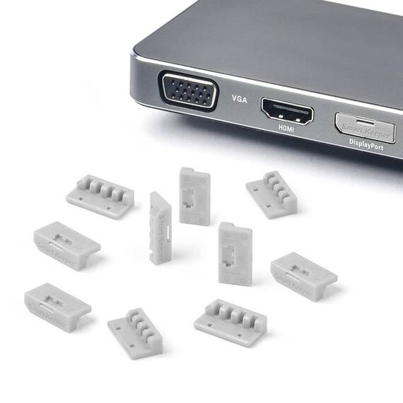 Smart Keeper DL04P1GY DisplayPort Lock Grey 10 Pack