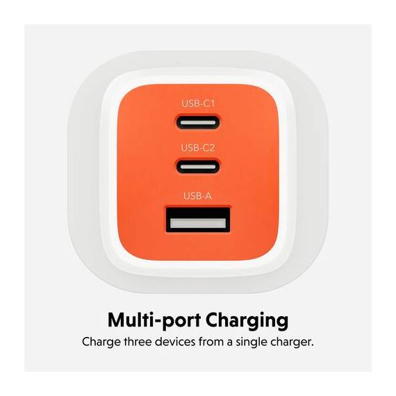 Hyper HyperJuice Flex 65W GaN Charger EU Orange