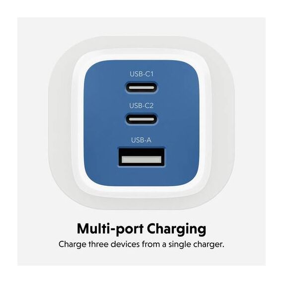 Hyper HyperJuice Flex 65W GaN Charger EU Blue