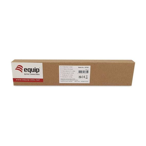 equip 327530 10" Blank Panel 1U Black