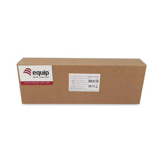 equip 327341 10" Cable Management Panel 1U Black