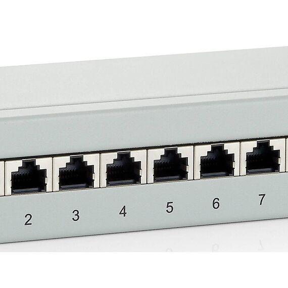 equip 227308 8-Port Cat.5e Desktop Patch Panel Grey