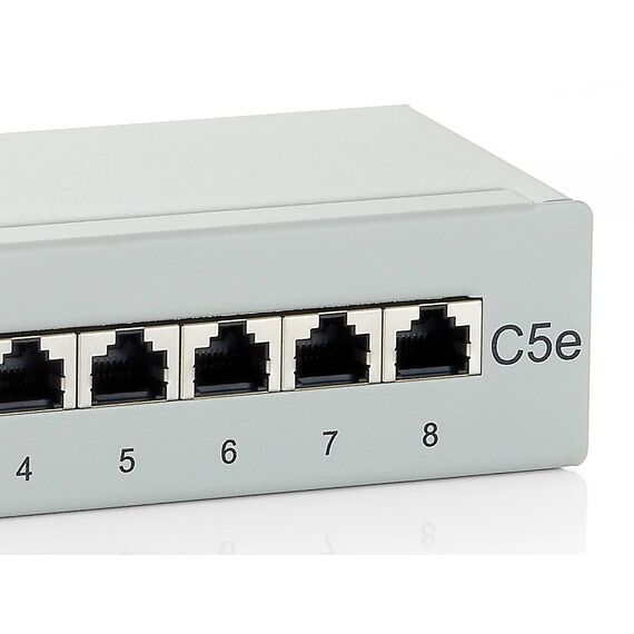equip 227308 8-Port Cat.5e Desktop Patch Panel Grey