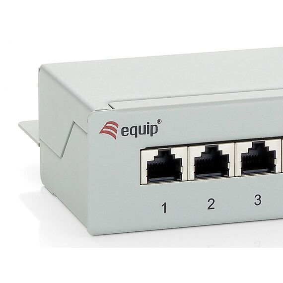 equip 227308 8-Port Cat.5e Desktop Patch Panel Grey