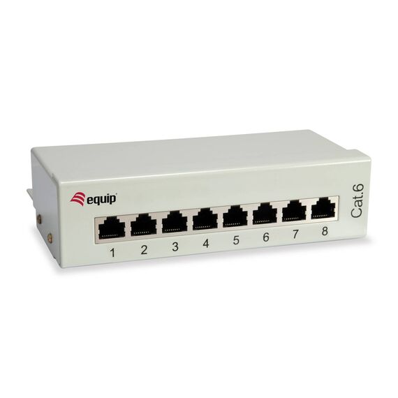 equip 227369 8-Port Cat.6 Shielded Desktop Patch Panel