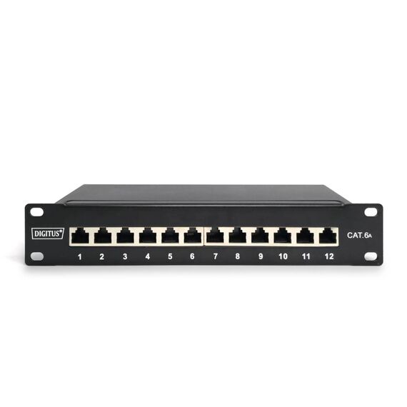 DIGITUS DN-91612S-EA Cat 6A 12-Port 10" Patch Panel