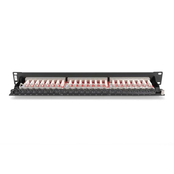 DIGITUS DN-91624S-EA-B Cat 6A 24-Port 1U Patch Panel Black