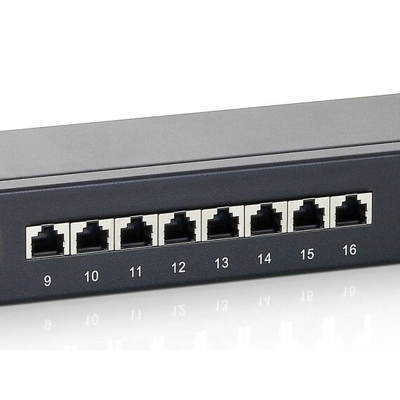 equip 326416 Premium Cat 6 Shielded 16-Port 1U Panel
