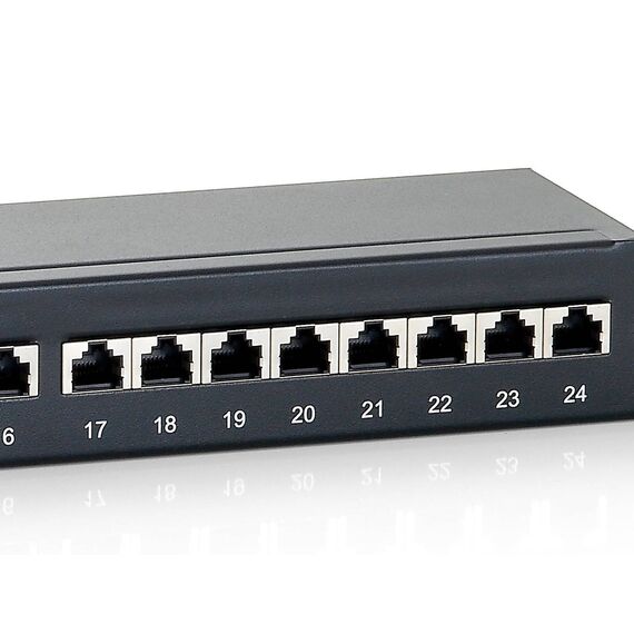 equip 326424 Premium Cat 6 Shielded 24-Port 1U Panel