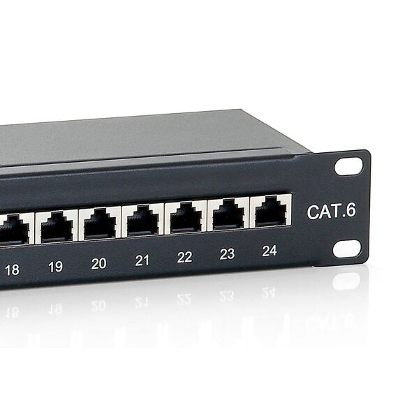 equip 326424 Premium Cat 6 Shielded 24-Port 1U Panel