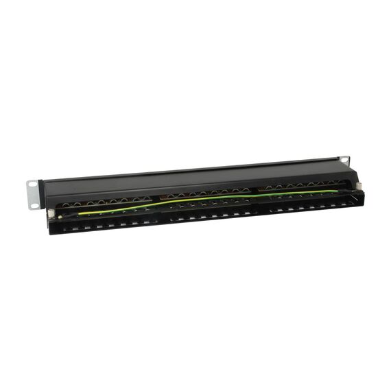 equip 326449 Cat 6 Shielded 48-Port 1U Patch Panel Black