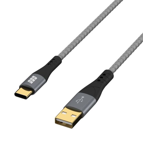 EFB USB-A to USB-C Cable 1 m 60 W Braided Grey