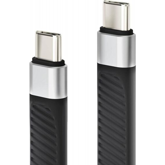 Techly USB4 40 Gbps USB-C Flat Cable 12.4 cm 100 W