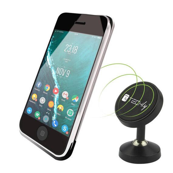 Techly Magnetic Phone Holder with Adhesive Base 360