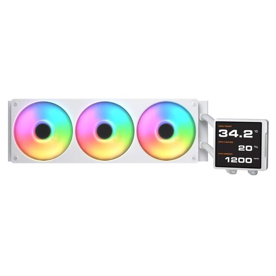 COUGAR Poseidon Vistek Pro ARGB 360 LCD AIO Cooler White