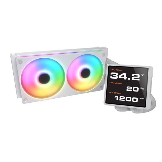 COUGAR Poseidon Vistek Pro ARGB 240 LCD AIO Cooler White