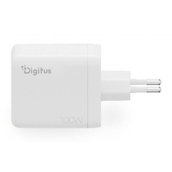 DIGITUS DA-10304 100W GaN Charger 2x USB-C 1x USB-A White