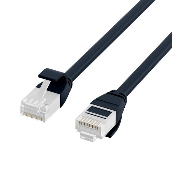 EFB K8108SW.0.15 Cat.6A Slim Patch Cable 0.15m Black
