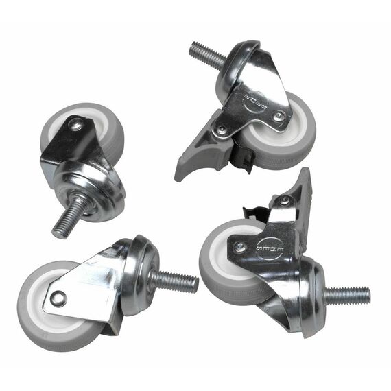 Equip EZW-1 60mm Silver Server Cabinet Castor Wheels 4-Pack